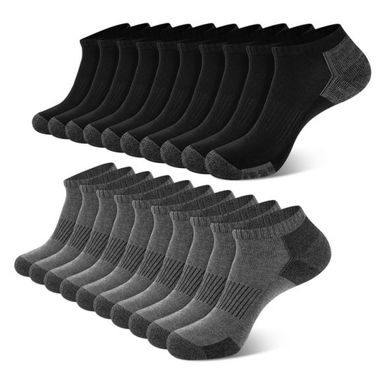 COOPLUS Mens Socks Ankle Low Cut Socks for Men Breathable Athletic Socks 10 Pairs